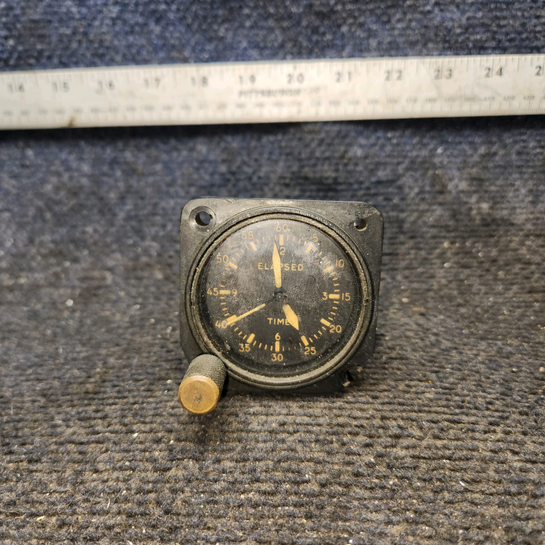 Used aircraft parts for sale, 22222-S Waltham Precision cessna 150G Elapsed Time Clock