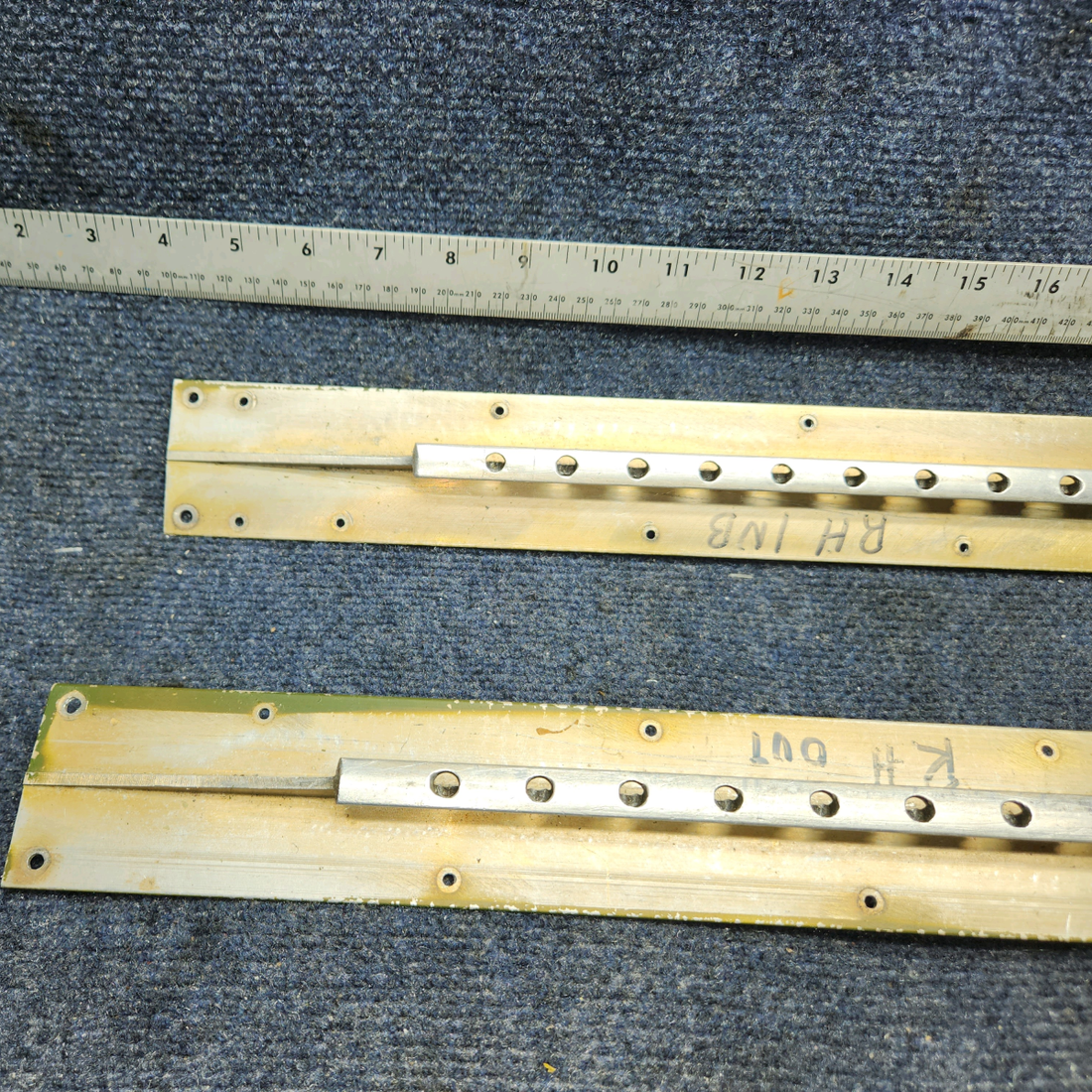 Used aircraft parts for sale, 2414002-2 Cessna 172RG Seat Rail R/H Outboard and Inboard- Copilot -Pair