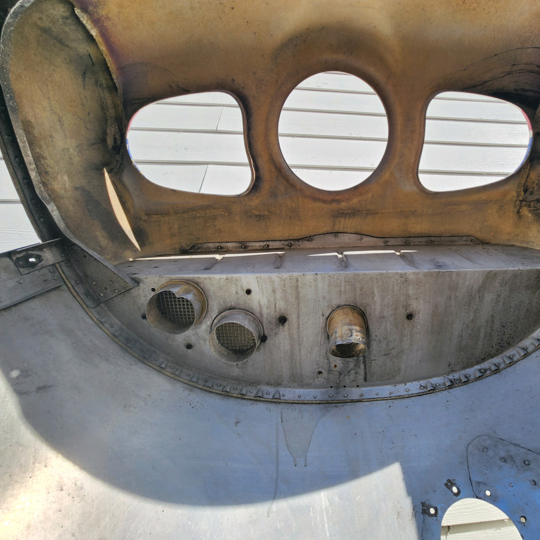Used aircraft parts for sale, 169-910040-11 , 169-910040-5 Beechcraft A23A Musketeer Custom III BUG ASSY NOSE W LOWER COWLING"HAVE SOME REPAIR SEE PHOTOS FOR DETAILS"