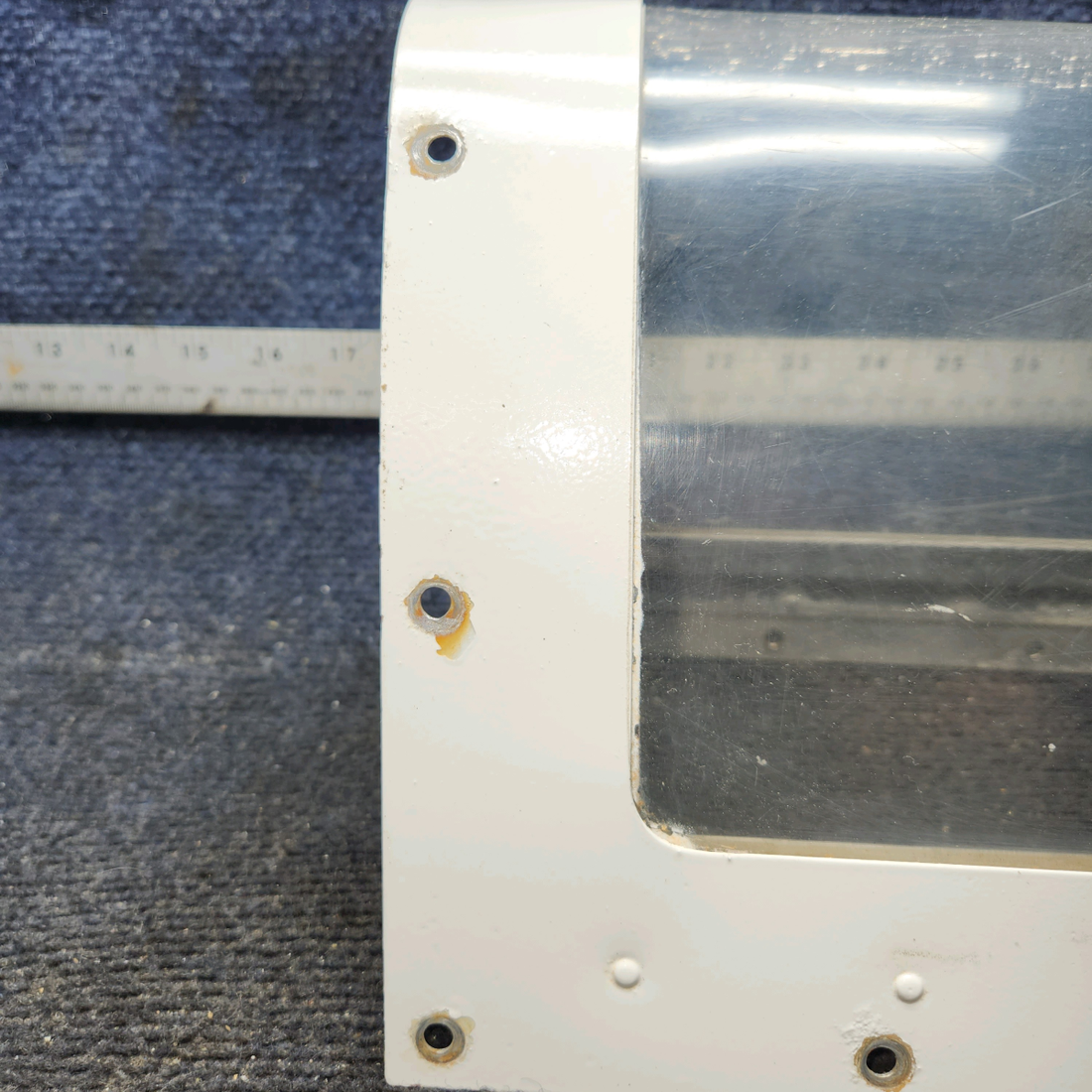 Used aircraft parts for sale, 0523115-3 Cessna C175 Landing Light Window