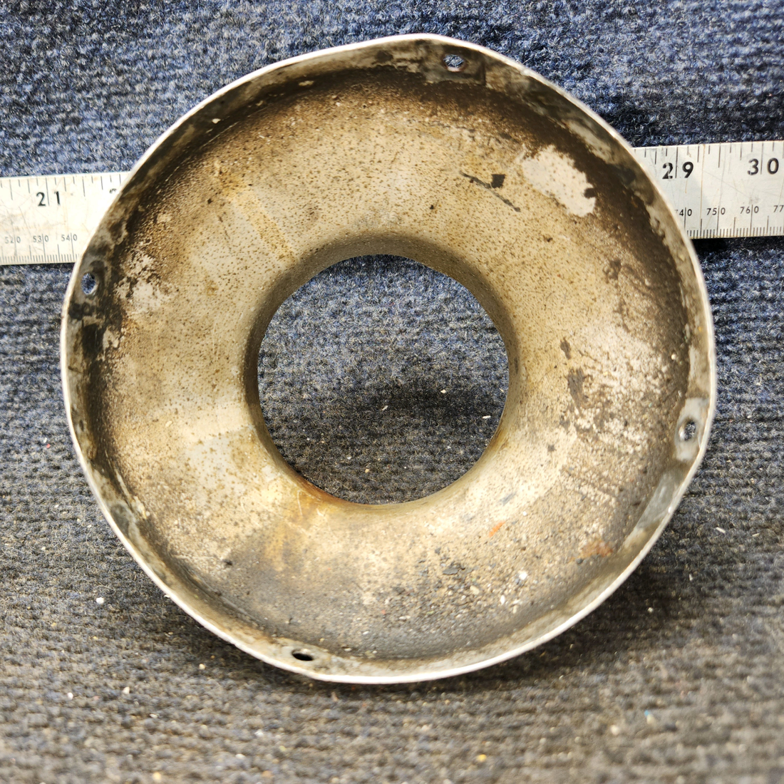 Used aircraft parts for sale, Right Hand Muffler Shroud End cap Continental O-300-D Cessna 172 Right Hand Muffler Shroud End cap