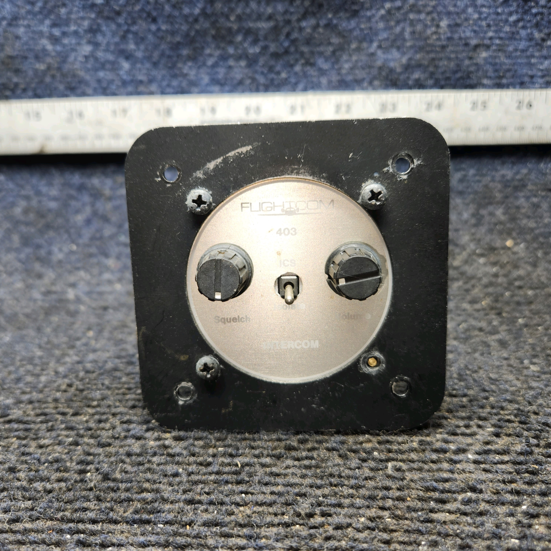 Used aircraft parts for sale, 101-0263-10 FLightcom 403MC Piper PA28-140 Intercom with Connector