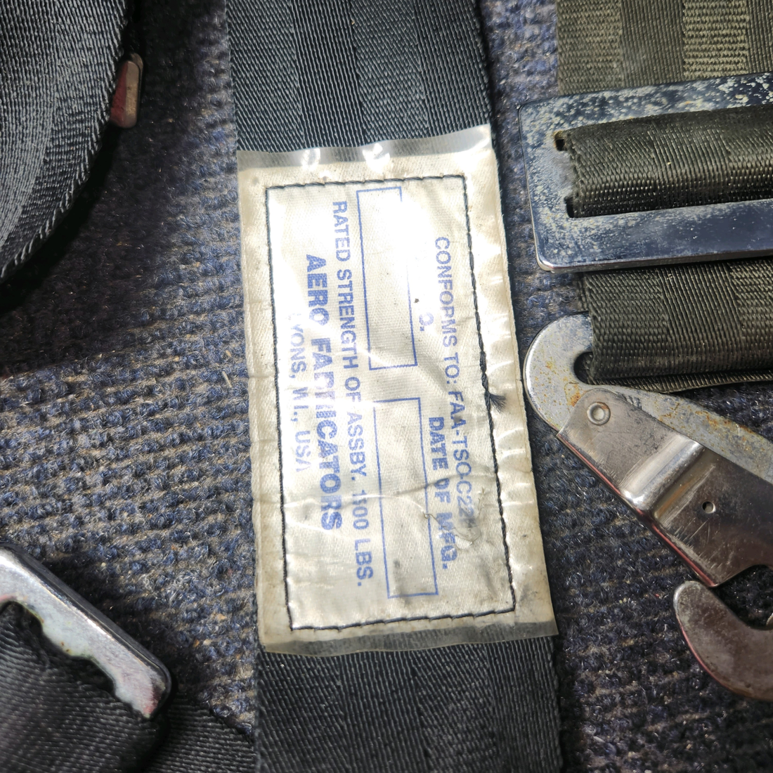 Used aircraft parts for sale, 90-91R60 Aero Fabrication Cessna 172E Seatbelt Assembly