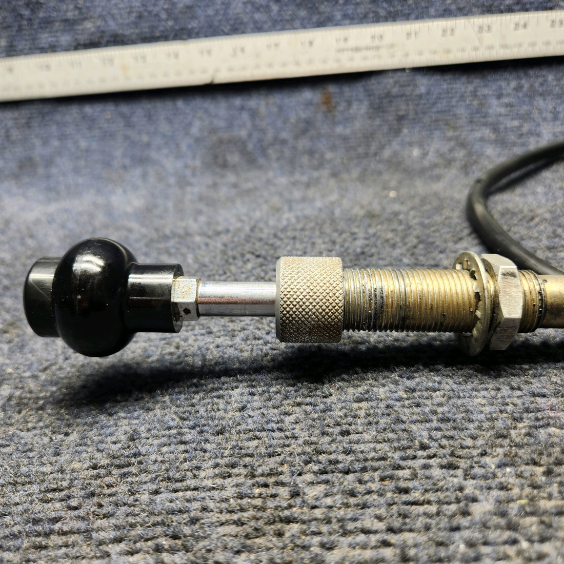 Used aircraft parts for sale, 35-944046-5 Beechcraft F33A THROTTLE CONTROL CABLE VERNIER (LENGTH: 52-3/4")