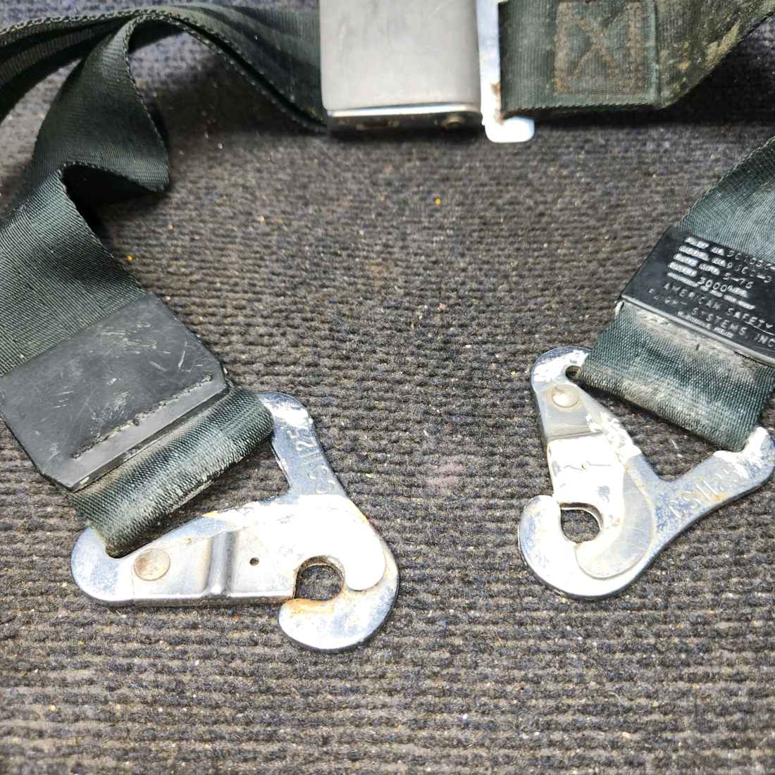Used aircraft parts for sale, 501086-401 Cessna C175 Seat Belt Assy Rear Seat