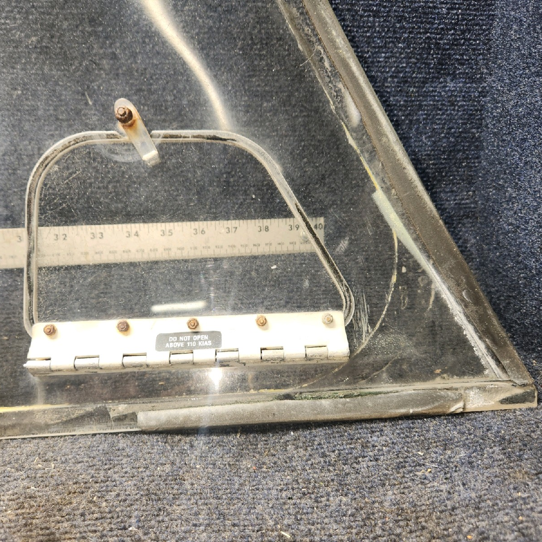 Used aircraft parts for sale, 65826-005, 65896-000 piper PA-28-181 Front Window w/ Storm Window - LH