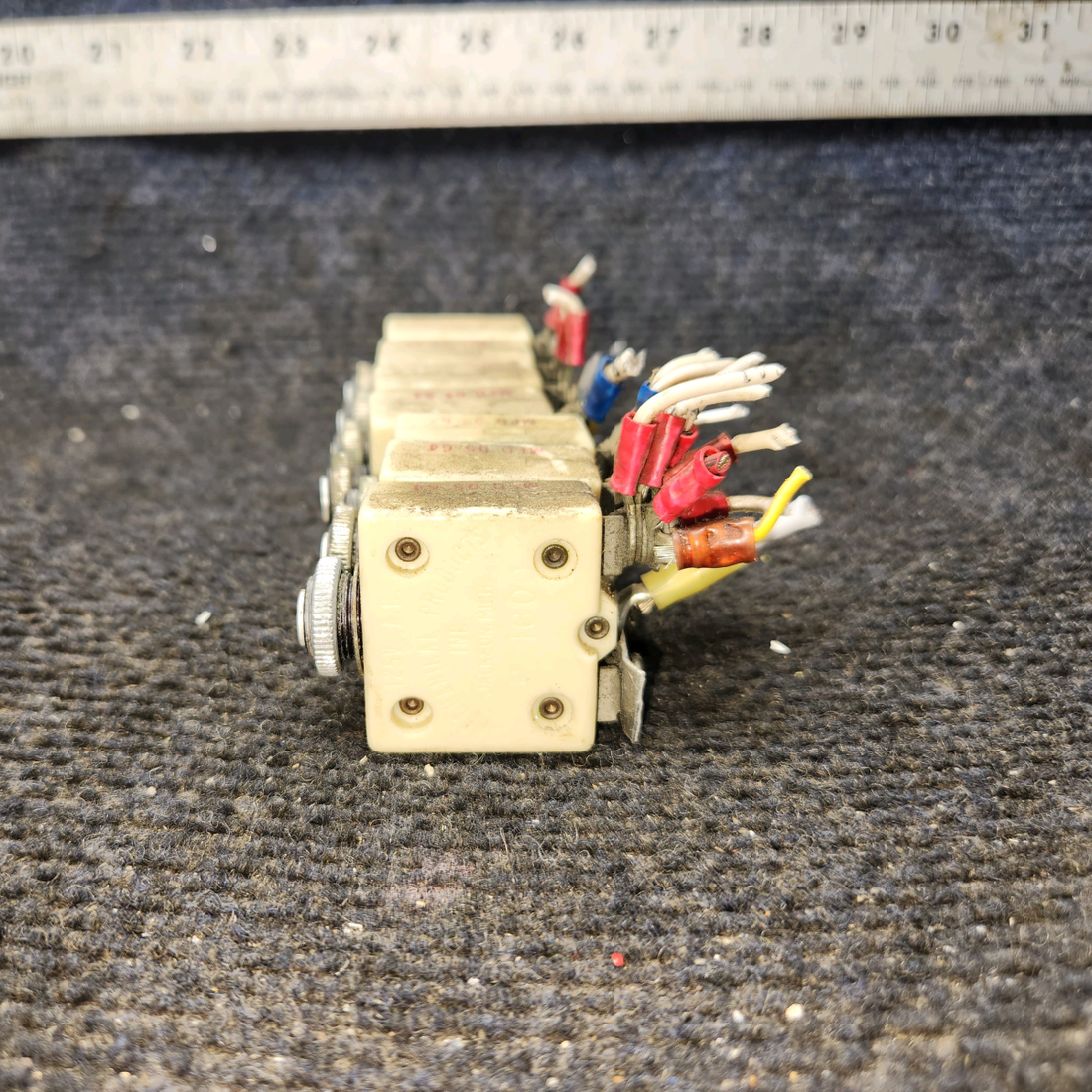 Used aircraft parts for sale, S-1360-10, S-1360-15, S-1360-20 Wood Electric Cessna 182G Circuit Breaker x7