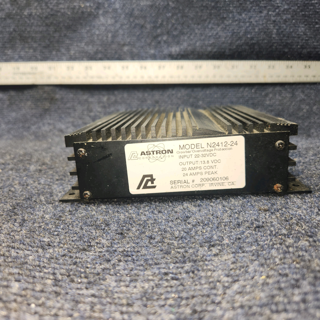 Used aircraft parts for sale, N2412-24 Astron Cessna 172RG DC28V to DC14V  Voltage Converter