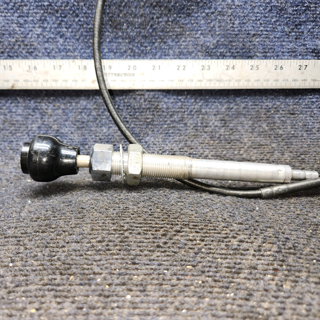 Used aircraft parts for sale, 35-944046-7 BEECHCRAFT F35 Propeller Control Cable – 52 7/8" Length