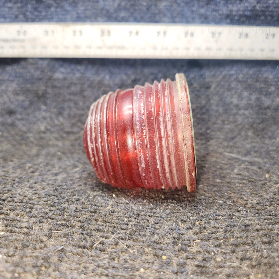 Used aircraft parts for sale, C17325 cessna 172N Flashing Beacon Glass Dome Red Lens