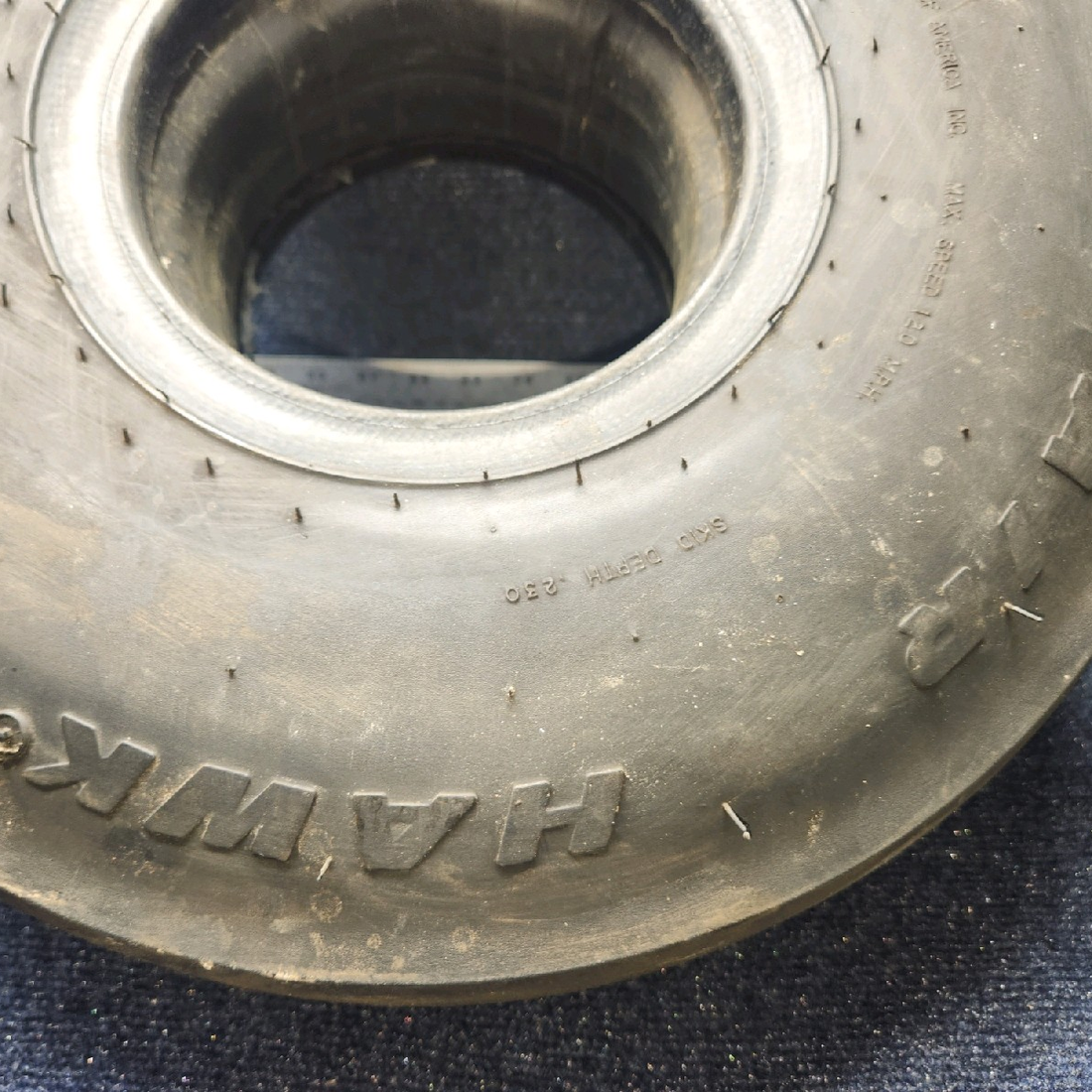 Used aircraft parts for sale, 30843 Air Hawk piper PA-28-181 6.00-6 4-Ply Type III Aircraft Tire with Tube