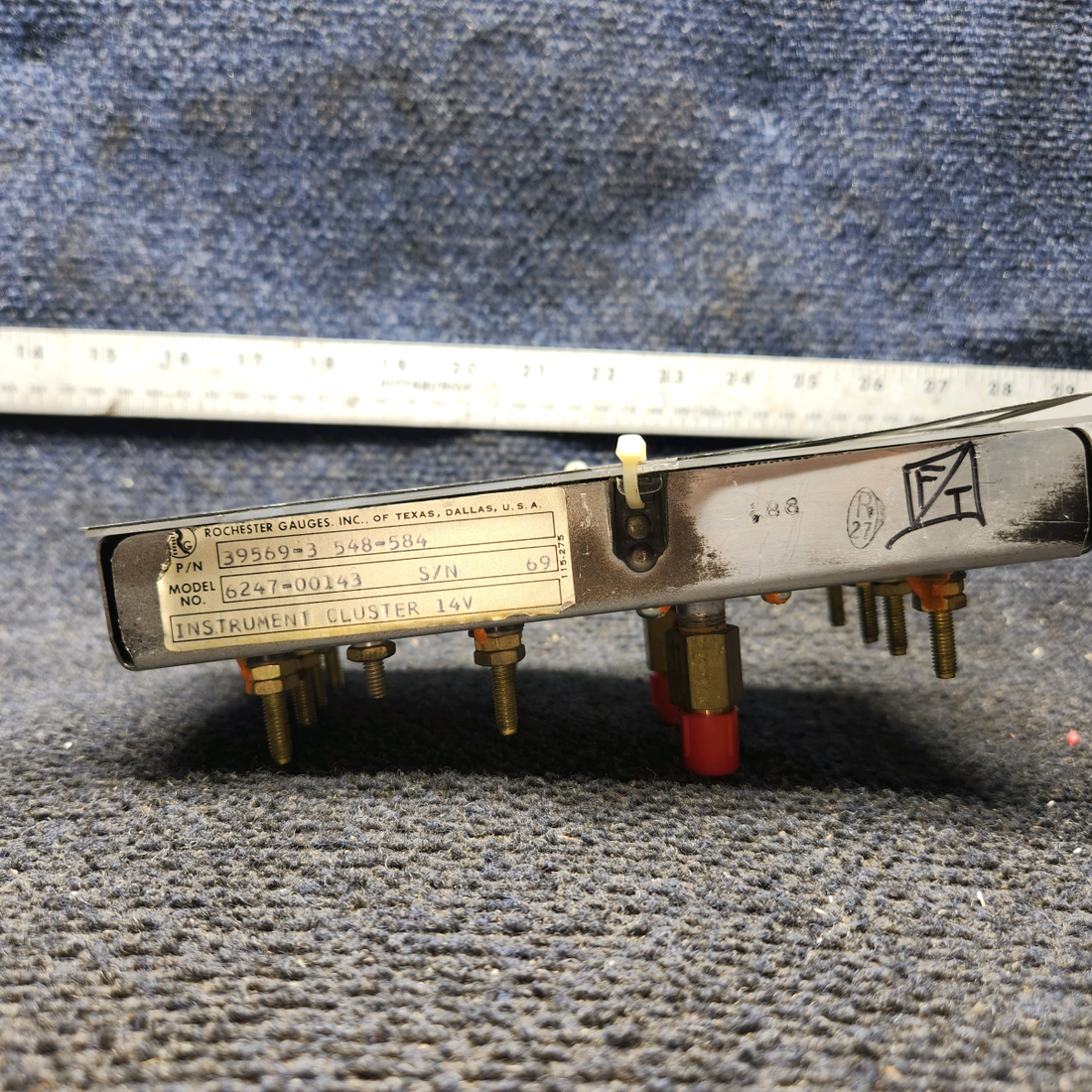 Used aircraft parts for sale, 548-584 Rochester Gauges Piper PA34-220T Intrument Gauge Cluster (12V)