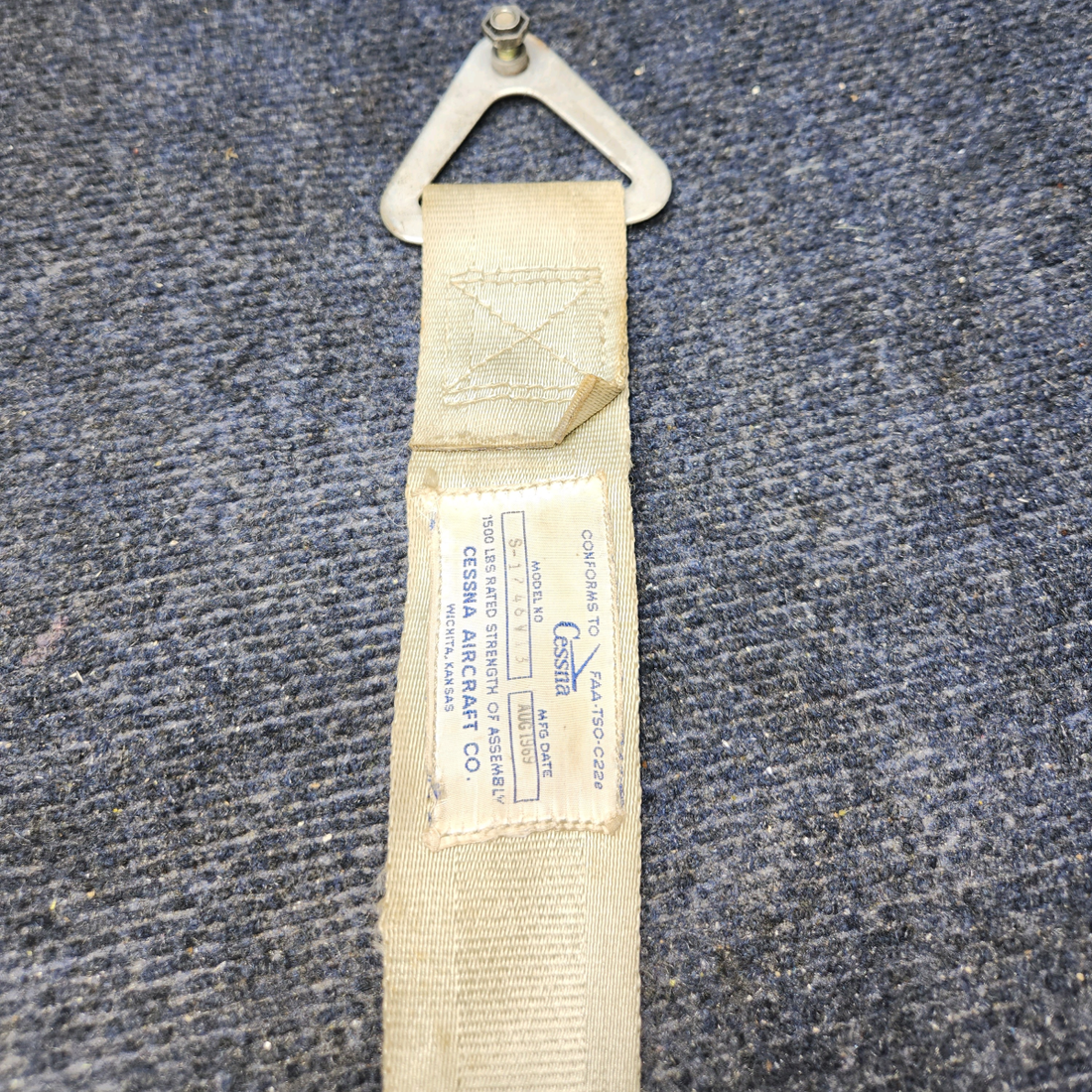 Used aircraft parts for sale, S-1746V13 CESSNA 172K SEAT BELT ASSEMBLY - BEIGE