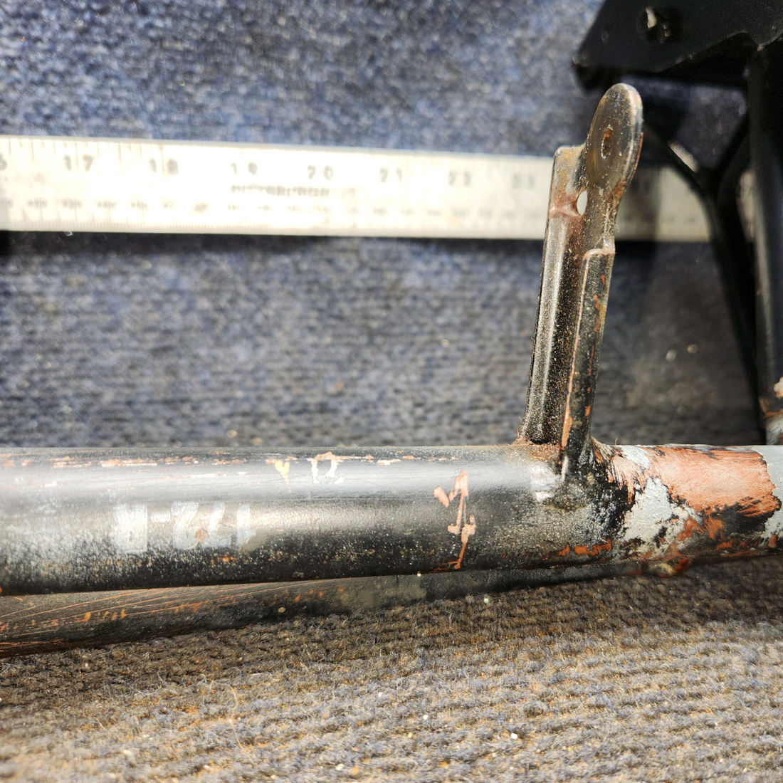 Used aircraft parts for sale, 0411306-14, 0411306-13 Cessna 172E Brake & Rudder Pedal Bar Assembly