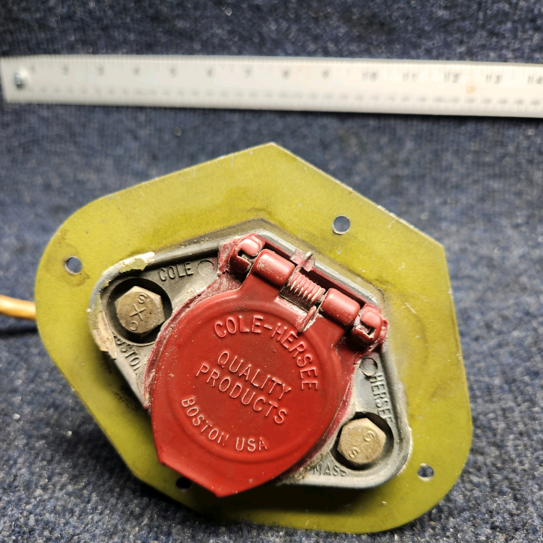 Used aircraft parts for sale, 62355-002 Piper PA32RT-300 EXTERNAL POWER PLUG ASSY W/ MOUNTING PLATE