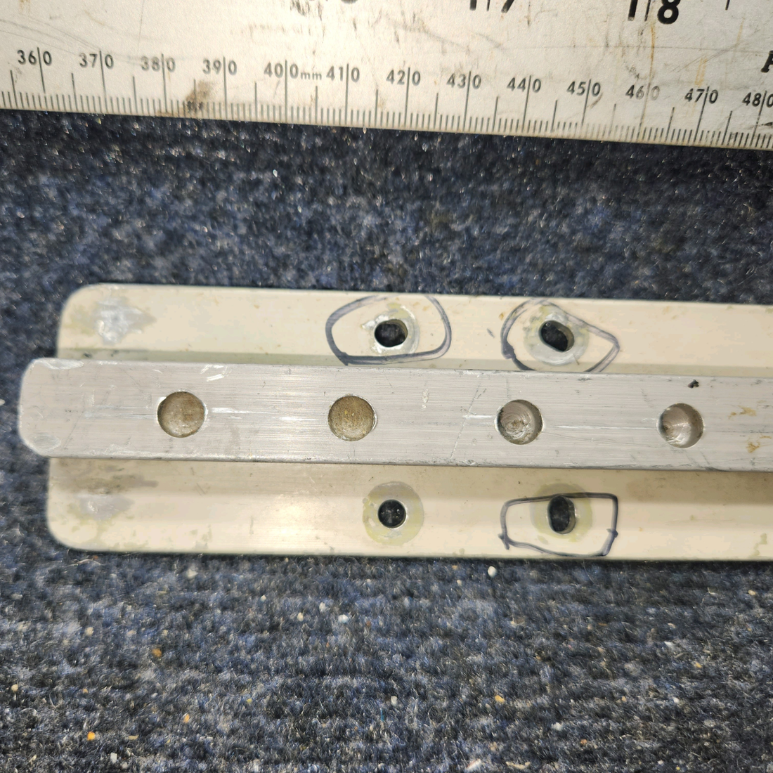 Used aircraft parts for sale, 002-430021-39 BEECHCRAFT 95-55B Aft Seat Track Assembly – LH or RH - Price per Each