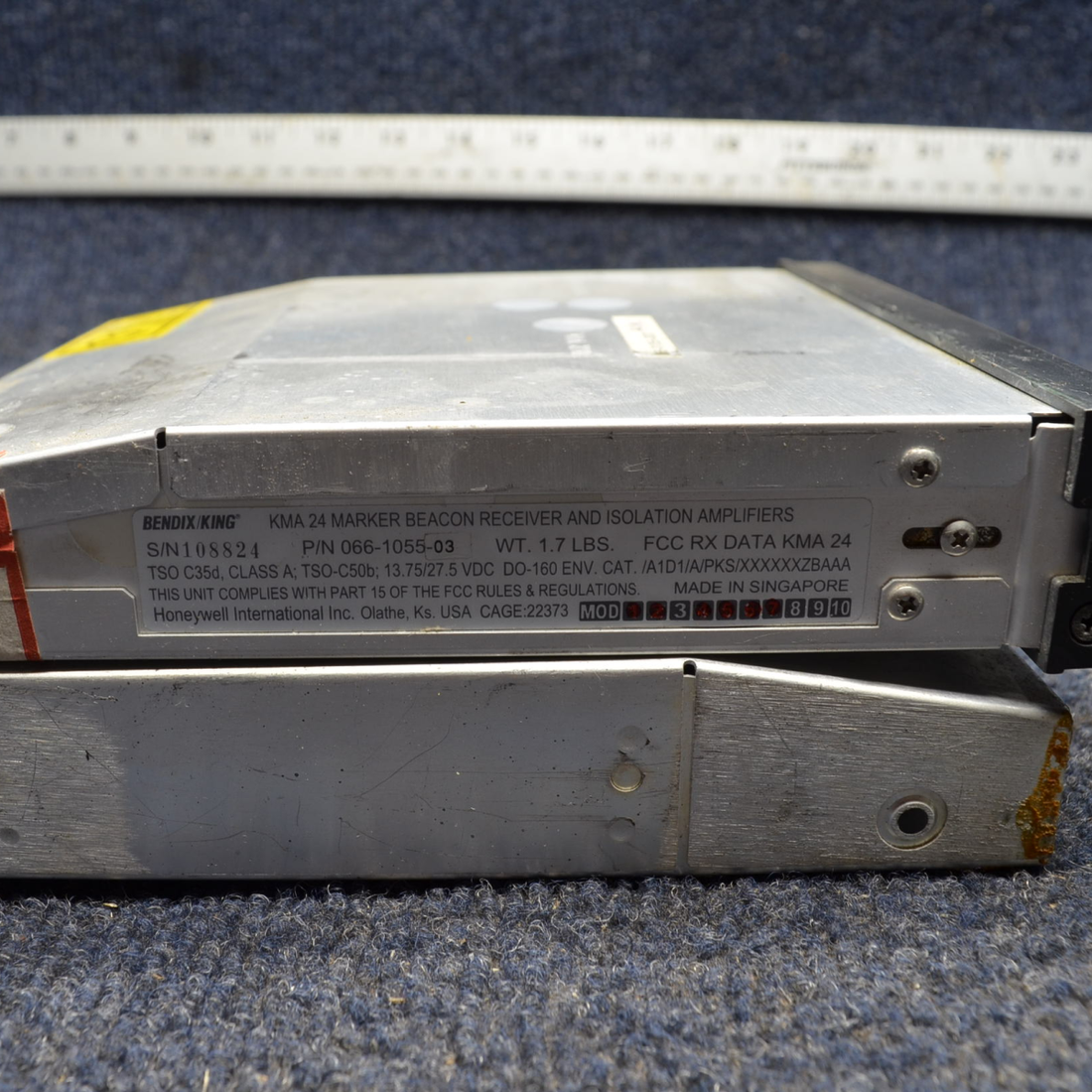 Used aircraft parts for sale, 066-1055-03 Cessna C175 KMA 24 BENDIX KING AUDIO PANEL W/ RACK NO CONNECTOR