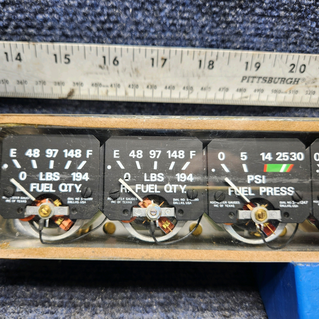 Used aircraft parts for sale, 6247-00052 Rochester MOONEY M20J GAUGE INSTRUMENT CLUSTER MOONEY M20 14V