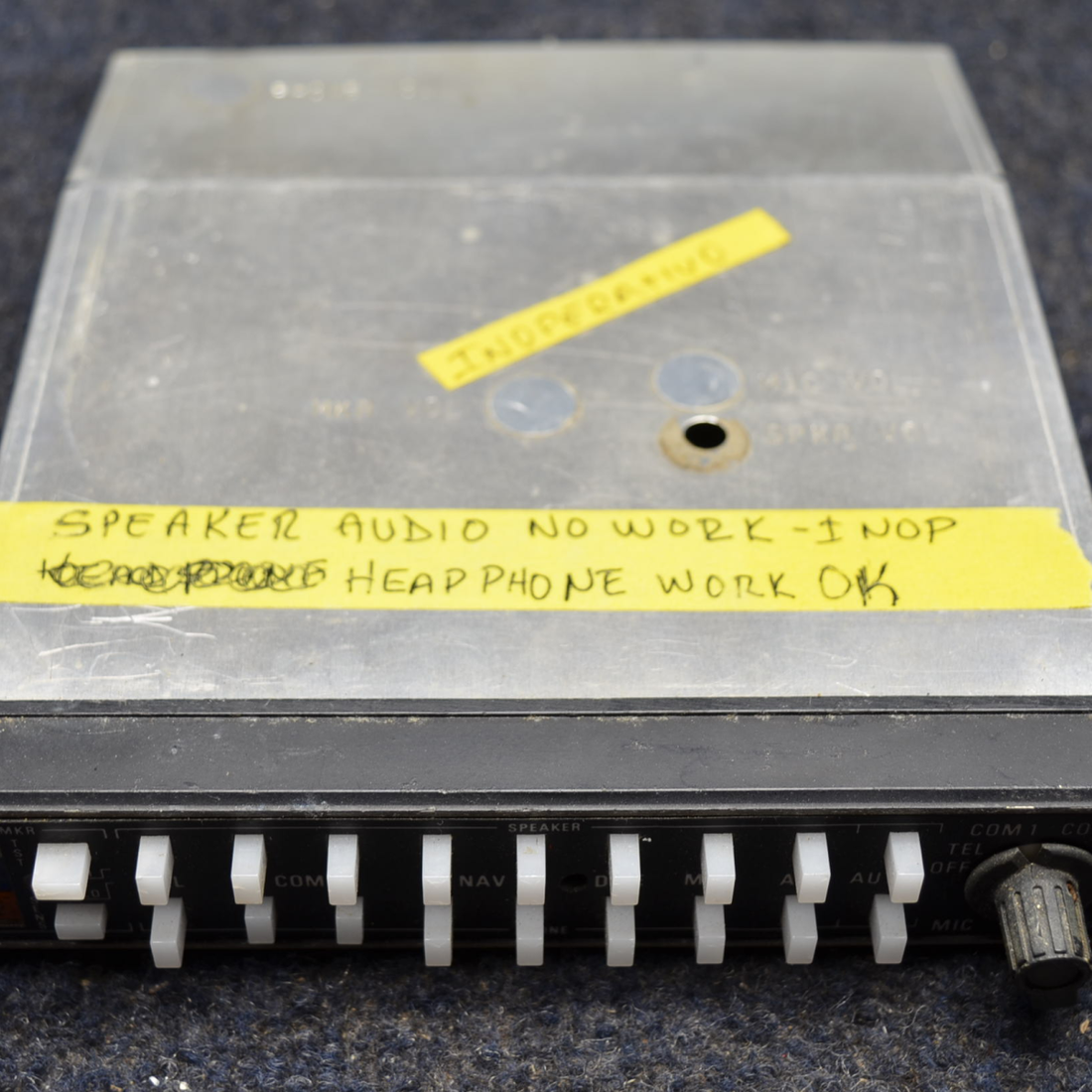 Used aircraft parts for sale, 066-1055-03 Cessna C175 KMA 24 BENDIX KING AUDIO PANEL SPEAKER AUDIO DOES NOT WORK "NO RETURN"