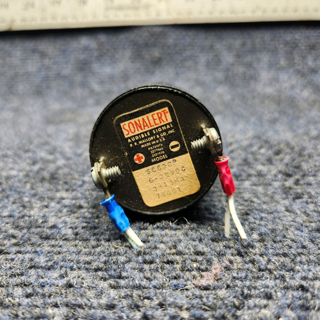 Used aircraft parts for sale, SC628P Mooney M20J MALLORY SONALERT WARNING HORN ASSEMBLY (6-28V)