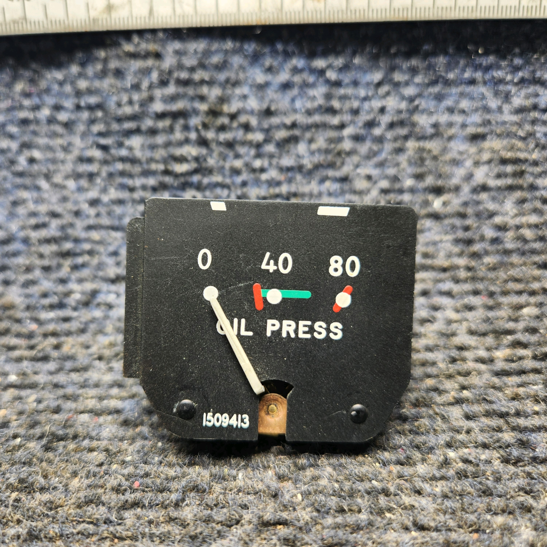 Used aircraft parts for sale, 1509413 Continental, Lycoming Oil Pressure Gauge Indicator