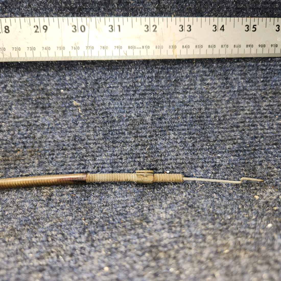 Used aircraft parts for sale, 554-144 Piper PA28-140 Defroster Cross Connect Cable (17”)