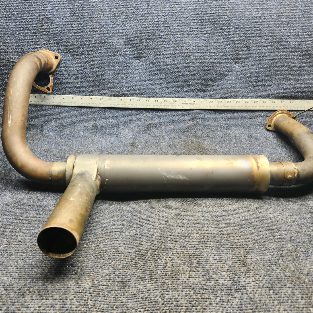 Used aircraft parts for sale, 35302-003 / 35301-000 / 62232-000 PIPER PA28-161 Warrior III REAR EXHAUST MUFFLER W EXHAUST STACKS