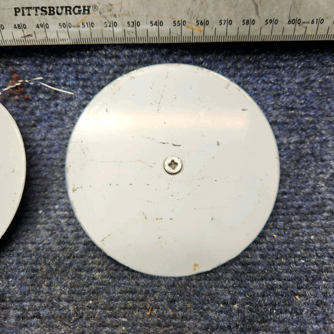 Used aircraft parts for sale, 45-620020, 45-620021 Beechcraft F33A HORIZONTAL ACCESS HOLE COVER PLATE AND CLAMP- PRICE PER EACH.
