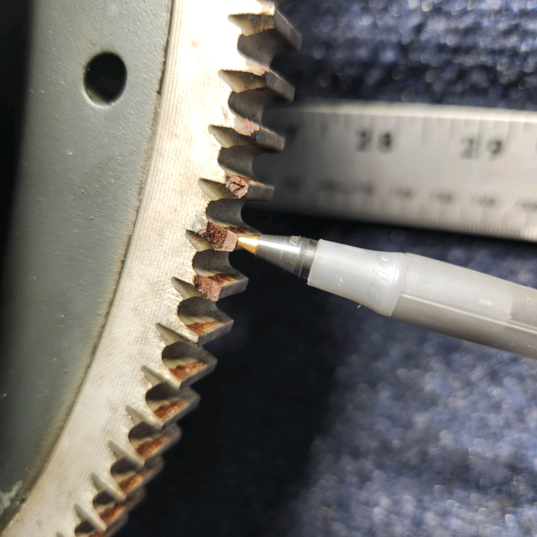 Used aircraft parts for sale, LW-16471 CESSNA C172RG STARTER RING GEAR ASSEMBLY TEETH: 149, 6 HOLES - 2 PLUGGED