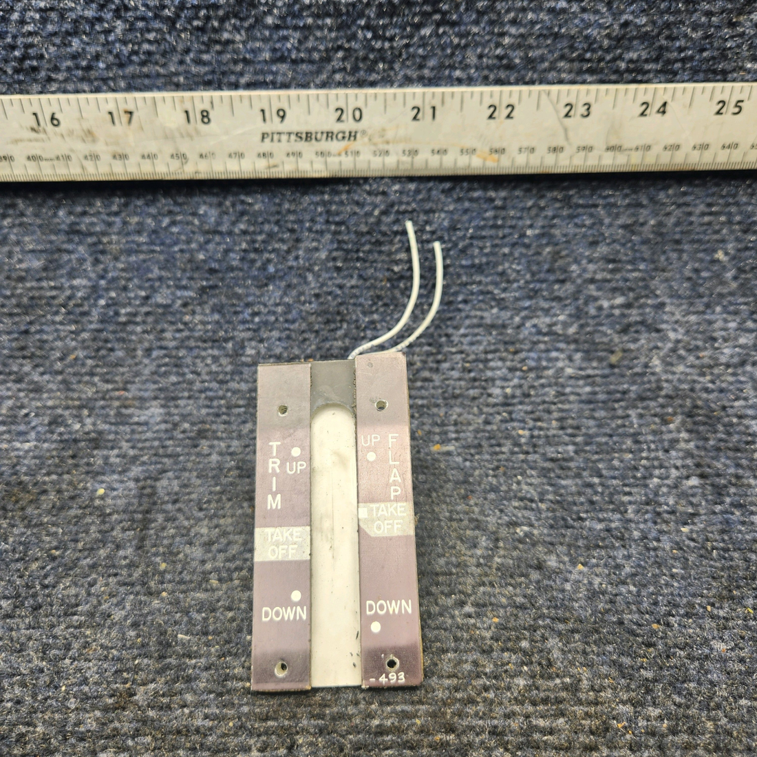 Used aircraft parts for sale, 740222-001, 740191-505 Mooney M20K MOONEY M20K FLAP TRIM INDICATOR ASSEMBLY