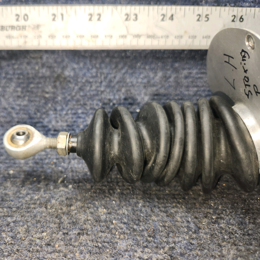 Used aircraft parts for sale, 63327-00 Piper PA28-140 Nose Wheel Control Rod Assy -  One Rod end missing