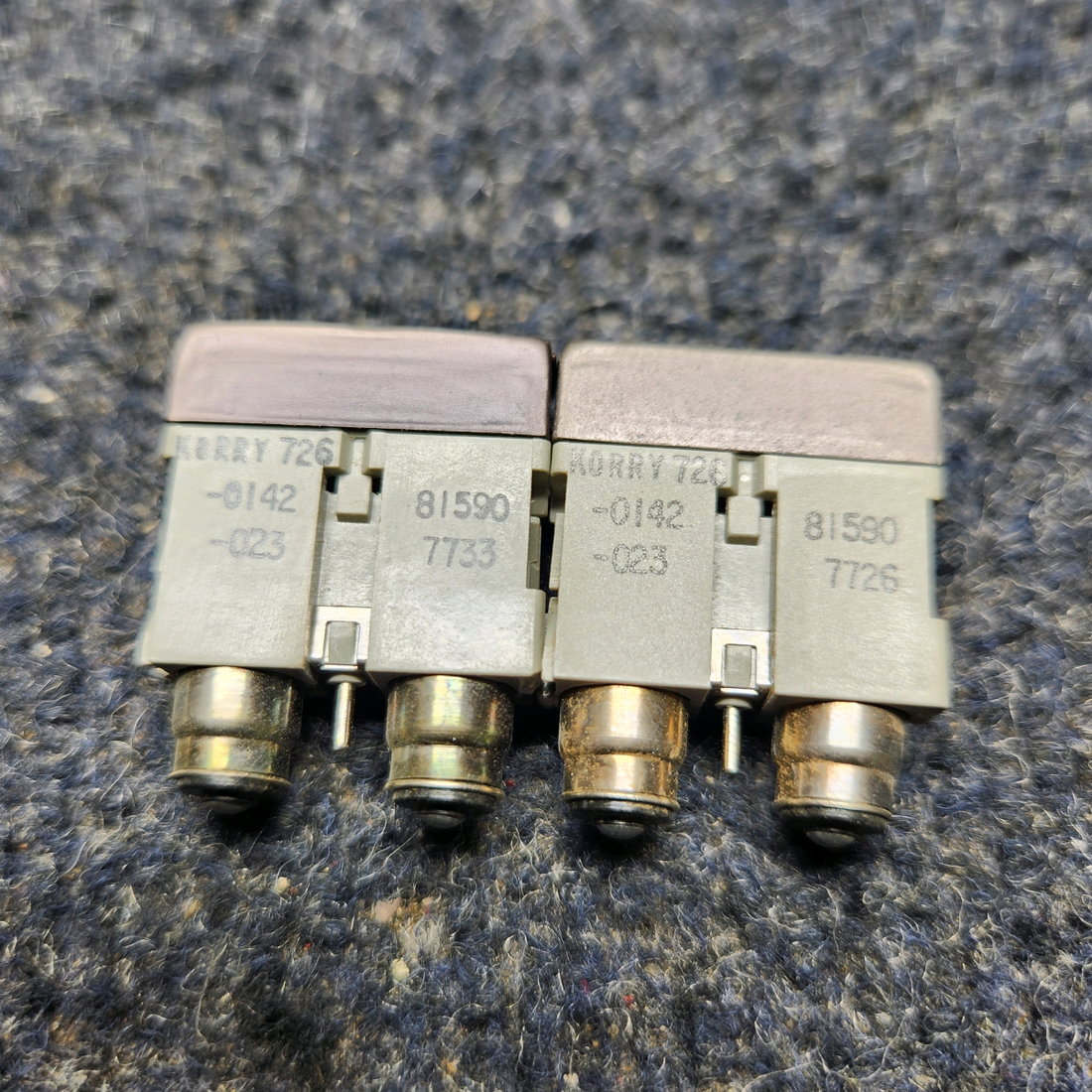 Used aircraft parts for sale, 726-7106-023 Piper  [part_model] Texas Several KORRY ANNUNCIATOR SWITCH CABIN DOOR UNSAFE PRICE PER EACH