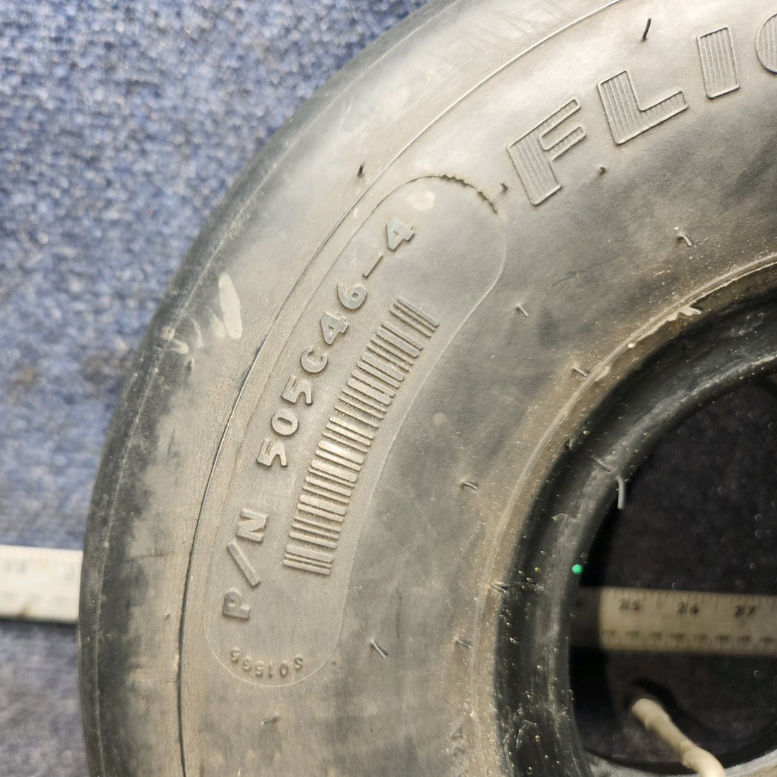 Used aircraft parts for sale, 505C46-4 GoodYear Flight Custom III Cessna 172E Tire With tube.