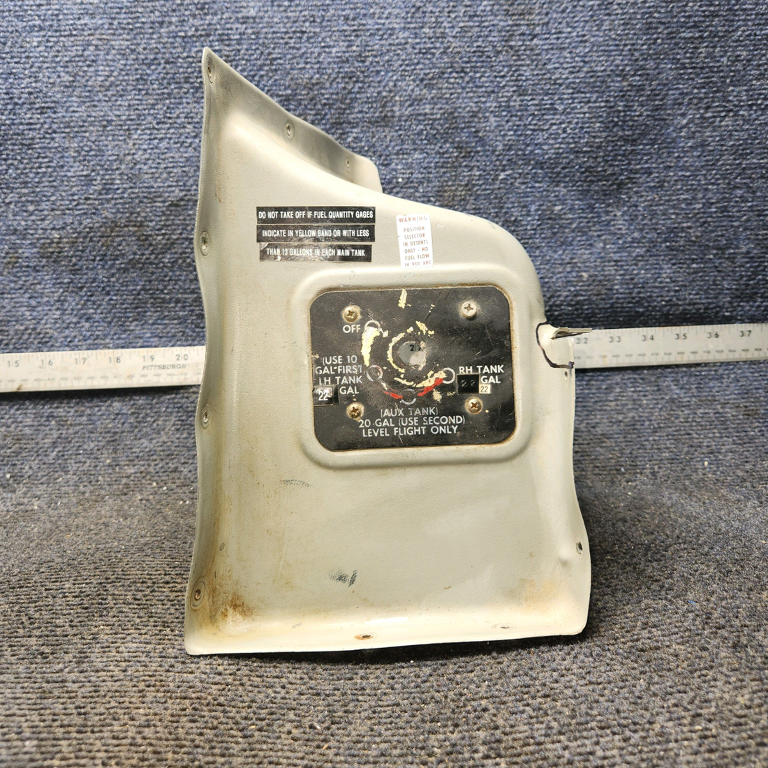 Used aircraft parts for sale, 35-924256-3 Beechcraft 35-33 Cover-Fuel Selector Valve