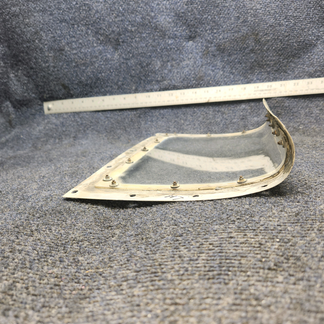 Used aircraft parts for sale, 169-110000-247 Beechcraft A24R Landing Light Window LH / RH "Plastic Have Crack SEE PHOTOS"