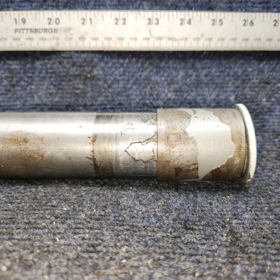 Used aircraft parts for sale, 86062-086 / 20825-000 PIPER PA-24-250 Landing Gear Wheel Axle Tube Assembly w Spacers & Ferrules