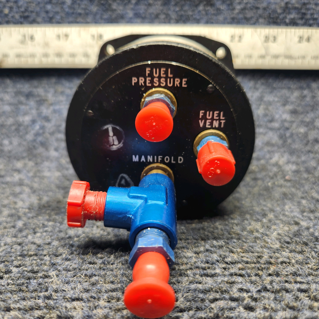 Used aircraft parts for sale, 6080-8543 United Instruments Beechcraft A24R Manifold / Fuel Pressure Indicator