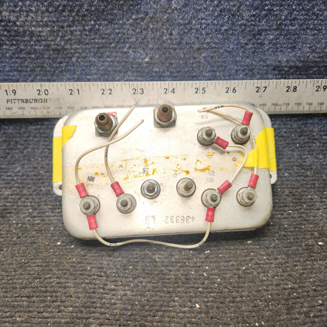 Used aircraft parts for sale, 821036, 821038, 821037 Stewart-Warner Piper PA-28-140 Instrument Cluster