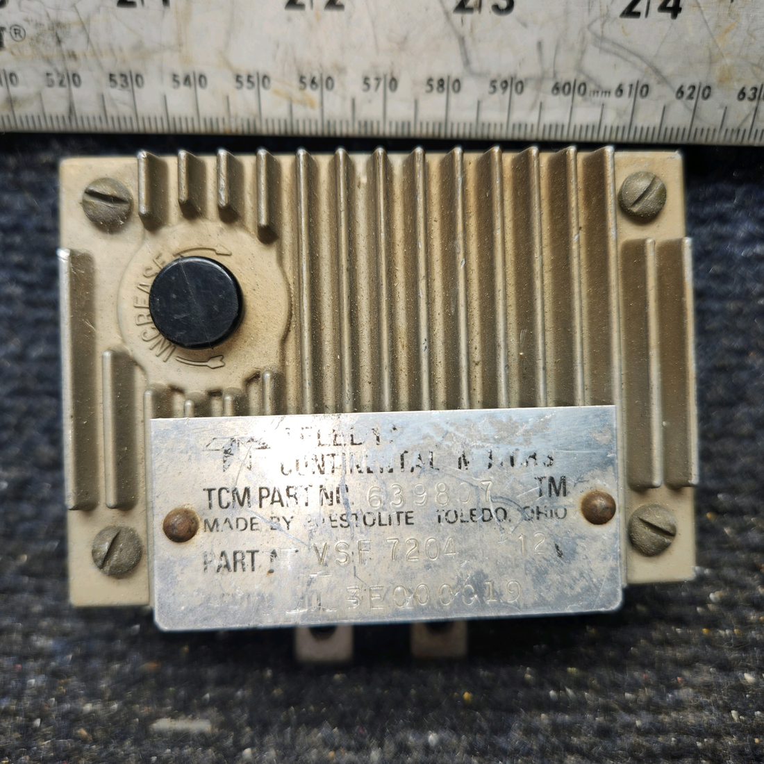 Used aircraft parts for sale, VSF7204 Teledyne Voltage Regulator (14V)