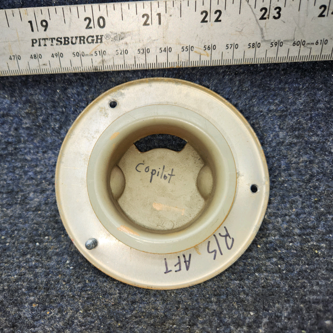 Used aircraft parts for sale, 21154-002 / 21156-000 PIPER PA-24-250 Cabin Air Ventilator Assembly W/ Plate