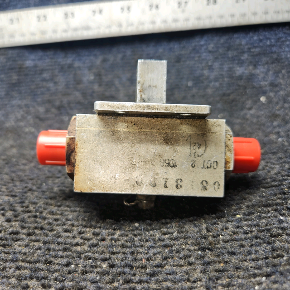 Used aircraft parts for sale, 0513120-6 Cessna 172 E Fuel Selector Valve Assembly with Shaft and Handle