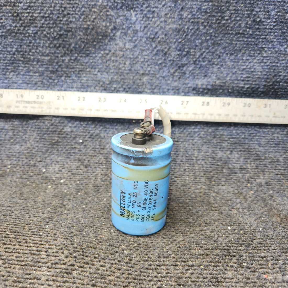 Used aircraft parts for sale, CG602U025V3C Mallory Cessna 182G Noise Filter Assembly (25V)