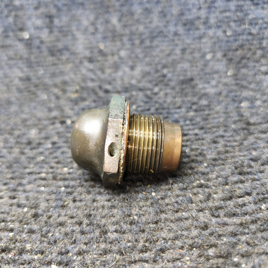Used aircraft parts for sale, 641074, 631687, 649215 Continental O-300-D Cessna 172F Oil Pressure Relief Valve Assy 641074 with 631687 Spring & 649215 Plug