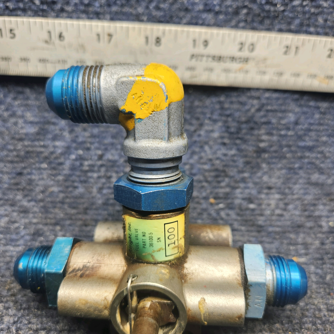 Used aircraft parts for sale, 36100-5 Mooney M20K AIRIGHT INC. FUEL SELECTOR VALVE