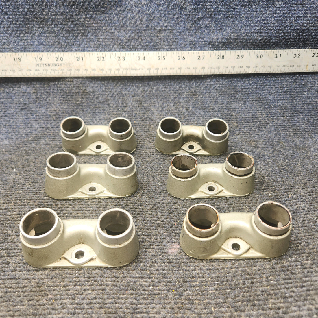 Used aircraft parts for sale, 530163 Continental O-300 Cessna 172 Push-Rod Housing Flange - Set of 6
