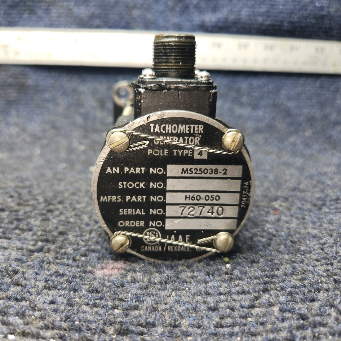 Used aircraft parts for sale, MS25038-2 L. Sincleir BEECHCRAFT 95-55B Tach Generator