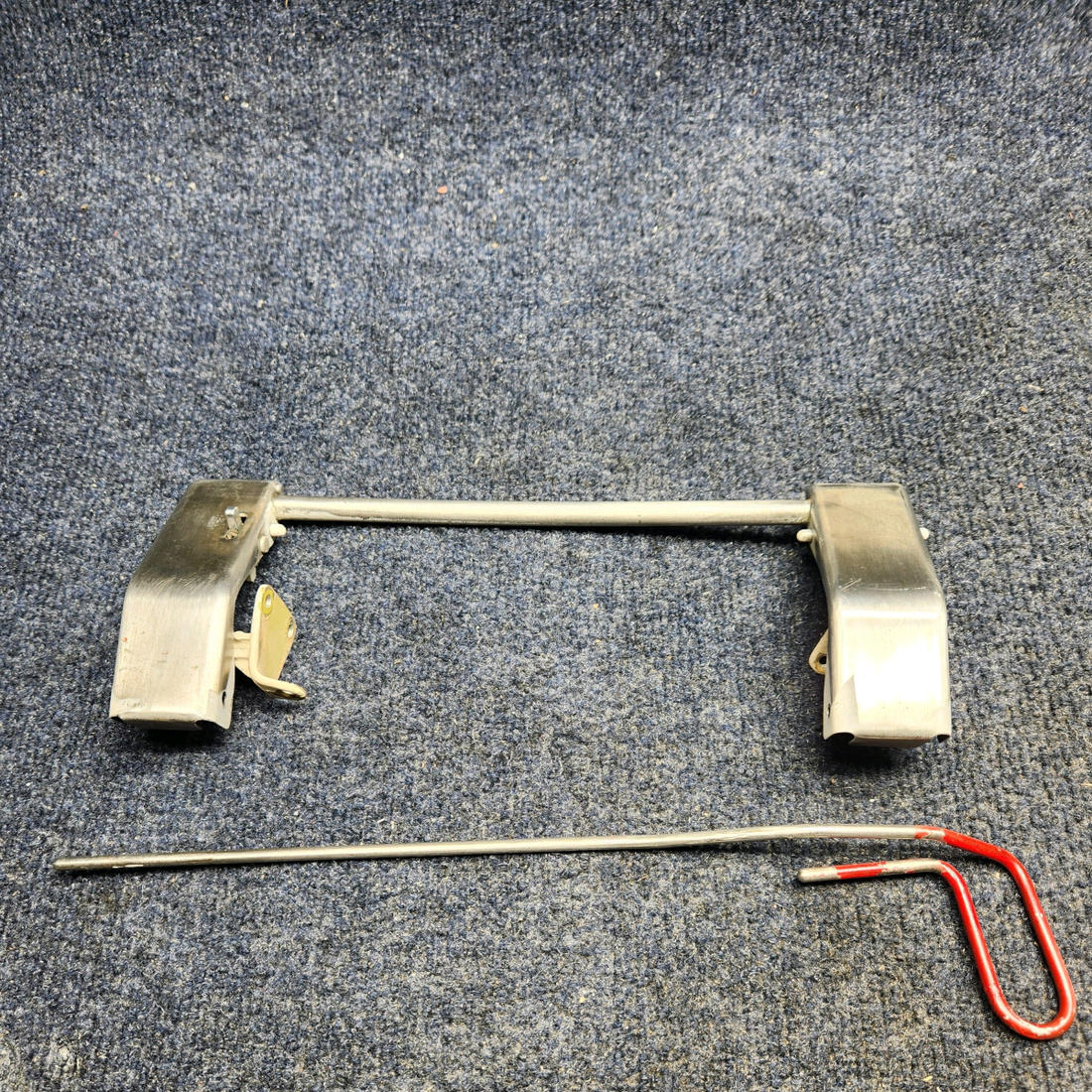 Used aircraft parts for sale, 35-415312-1 BEECHCRAFT F35 CABIN WINDOW HANDLE LH W/ PIN, SUPPORT, & LINKS