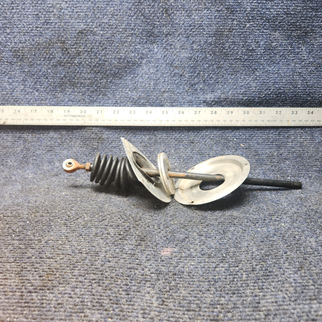 Used aircraft parts for sale, 63327-00 Piper PA28-140 Nose Wheel Control Rod Assy - One Rod end missing