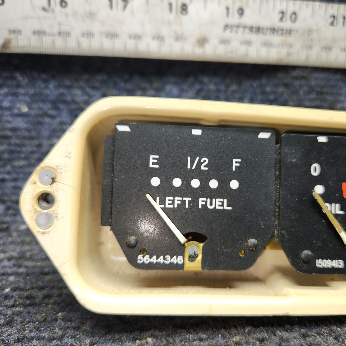 Used aircraft parts for sale, 35-324401-5 Beechcraft 35-B33 Instrument Gauge Cluster (Volts: 12)