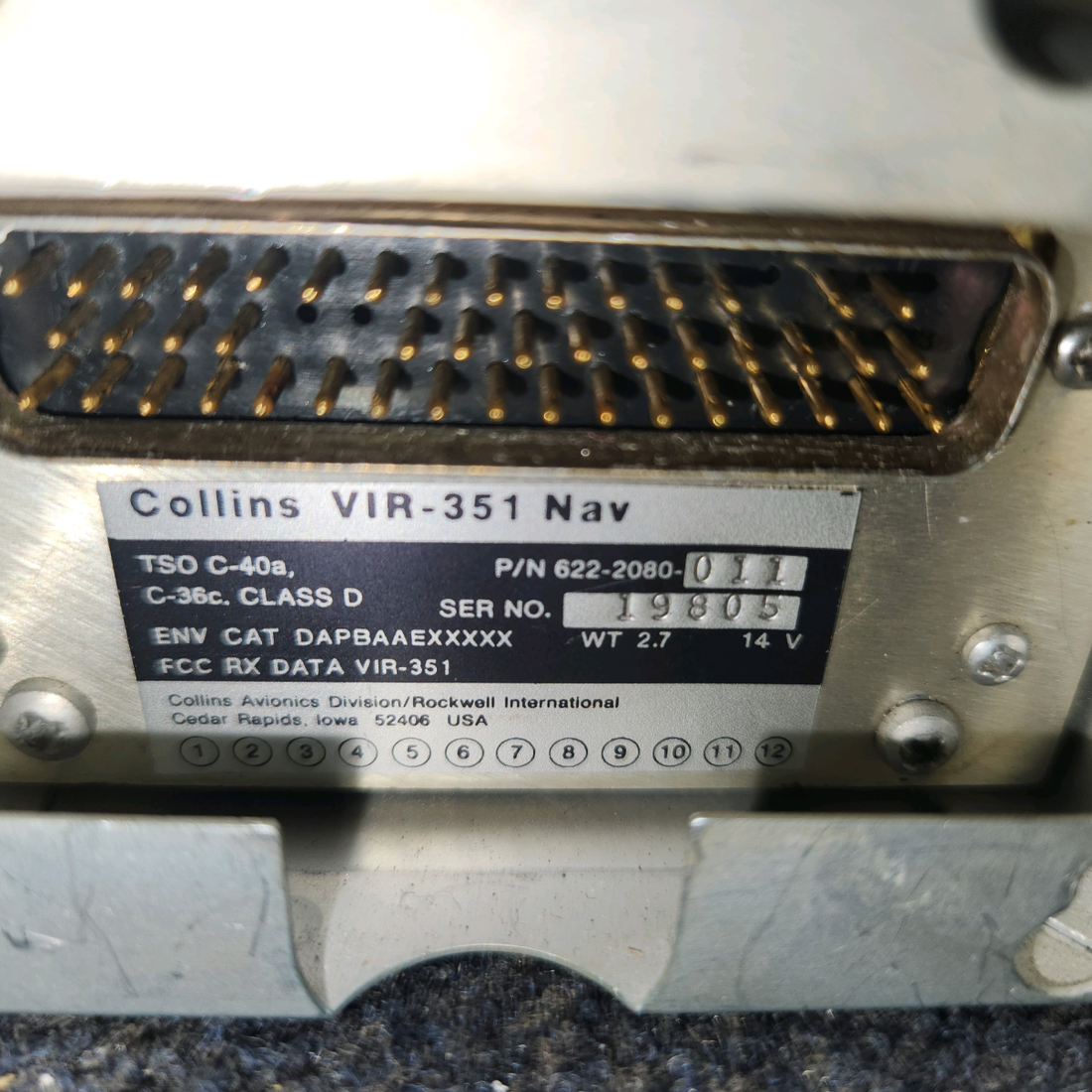 Used aircraft parts for sale, 622-2078-001 / 622-2080-011 Collins Collins Communication / Navigation Radio W/ Tray  "NO CONNECTORS"